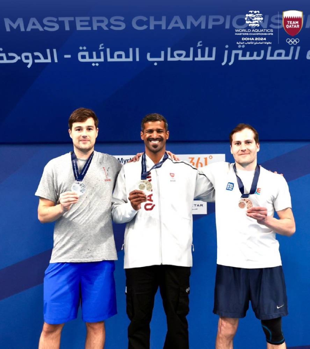 Qatar's Shewaiter wins second gold in World Aquatics Masters